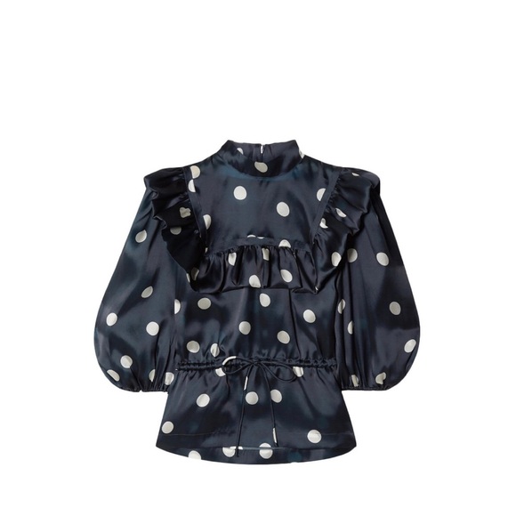 GANNI RUFFLE POLK DOT TOP 4 - Picture 3 of 10